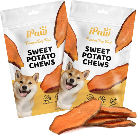 iPaw 犬のおやつ ヒューマングレードさつまいもスライス カミカミ楽しい干し芋おやつ さつまいも 犬用無添加 しつけ ご褒美 100g