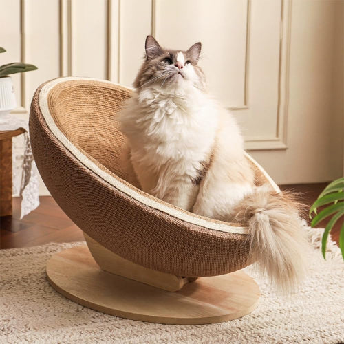 猫 爪とぎ ベッド 天然サイザル麻製 すり鉢型 猫用爪研ぎ 滑り止め付き 多機能 猫おもちゃ 猫ベッド ストレス解消 丈夫で長持ち 家具保護 運動不足対策