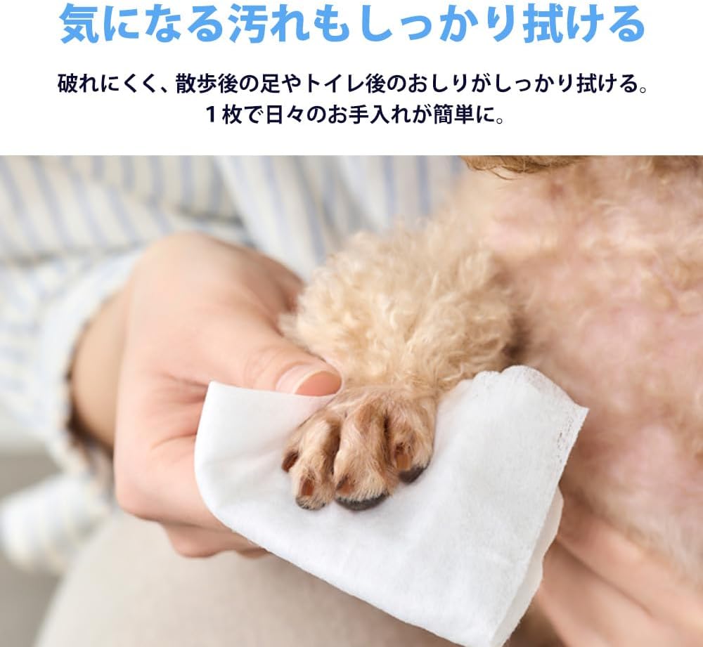 クリーンペットケア トイレに流せるウェットティッシュ 計1080枚(72枚入×15個) NPWT-1P アイリスオーヤマ