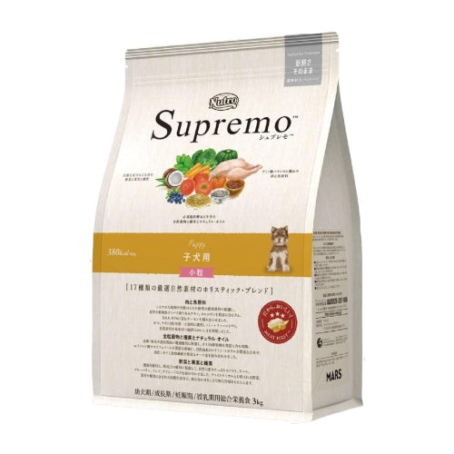 Nutro シュプレモ 子犬用 全犬種用 チキン 3kg ドライフード 小粒 総合栄養食 子いぬ用 パピー 妊娠期/授乳期の母犬 仔犬用 ドッグフード 犬 厳選自然素材 香料・着色料 無添加 ニュートロ