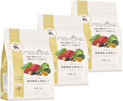 ミシュワン ドッグフード 成犬用(国産鶏肉＆馬肉)1kg×1個 【獣医師監修】 無添加 グルテンフリー 総合栄養食