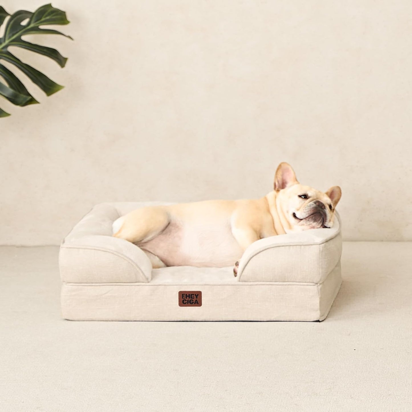 EHEYCIGA 犬 ベッド 冬 ペットベッド 防水 猫 ベッド 洗える 犬用 クッション 高反発 取り外せるカバー 滑り止め オールシーズン 小型犬 中型犬