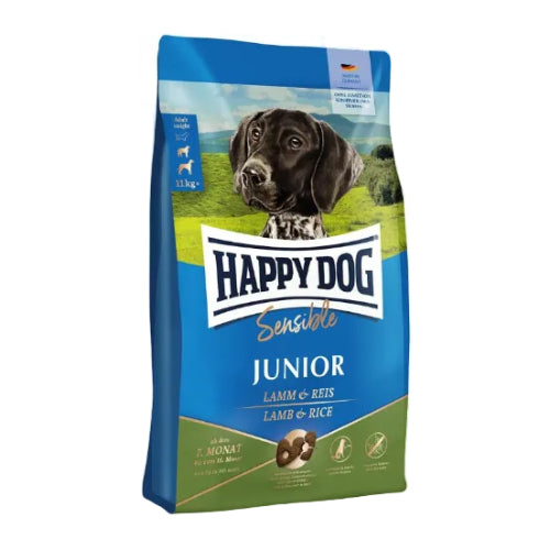 ハッピードッグ 中型犬・大型犬 （子犬用） 消化器ケア ラム・ライス 1kg ドライドッグフード ドイツ産 ヒューマングレード 無添加 HAPPY DOG グルテンフリー ヤングセンシブル ジュニアラム＆ライス