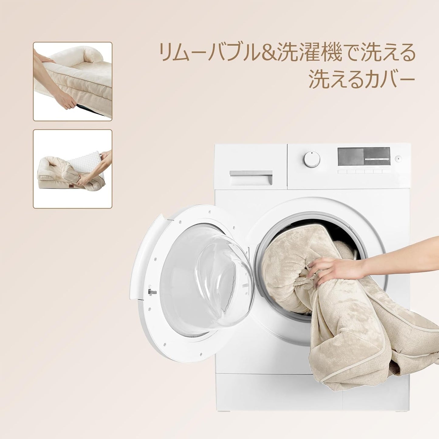 EHEYCIGA 犬 ベッド 冬 ペットベッド 防水 猫 ベッド 洗える 犬用 クッション 高反発 取り外せるカバー 滑り止め オールシーズン 小型犬 中型犬