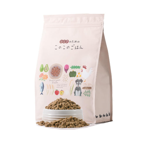 コノコトトモニ シニアのための このこのごはん （ シニア ドッグフード 機能性 / 1kg ） 犬の餌 全犬種 [ 国産 無添加 厳選自然素材 ] ペットフード ドライ ドックフード 小型/中型/大型犬 子犬 小麦グルテンフリー 低カロリー このこの御飯 (1袋)