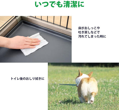 アイリスオーヤマ ペット ウェットティッシュ3P 80枚×3パック【8個セット】DPWT-3P