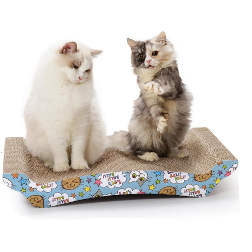 猫壱 爪とぎ バリバリベッドL 猫柄