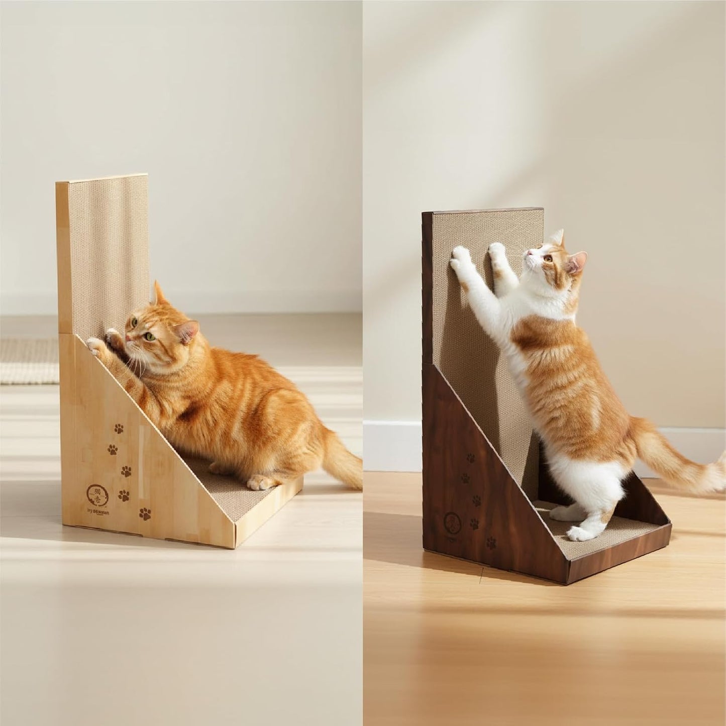 猫壱 爪とぎ バリバリボード ダークブラウン通常