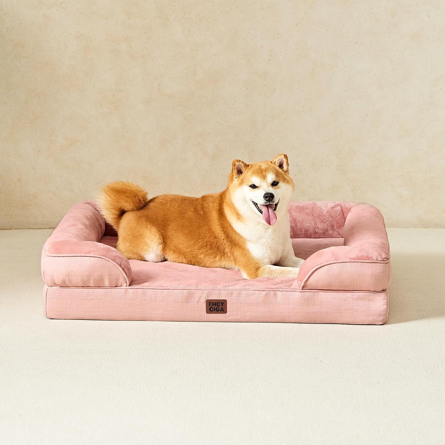 EHEYCIGA 犬 ベッド 冬 ペットベッド 防水 猫 ベッド 洗える 犬用 クッション 高反発 取り外せるカバー 滑り止め オールシーズン 小型犬 中型犬