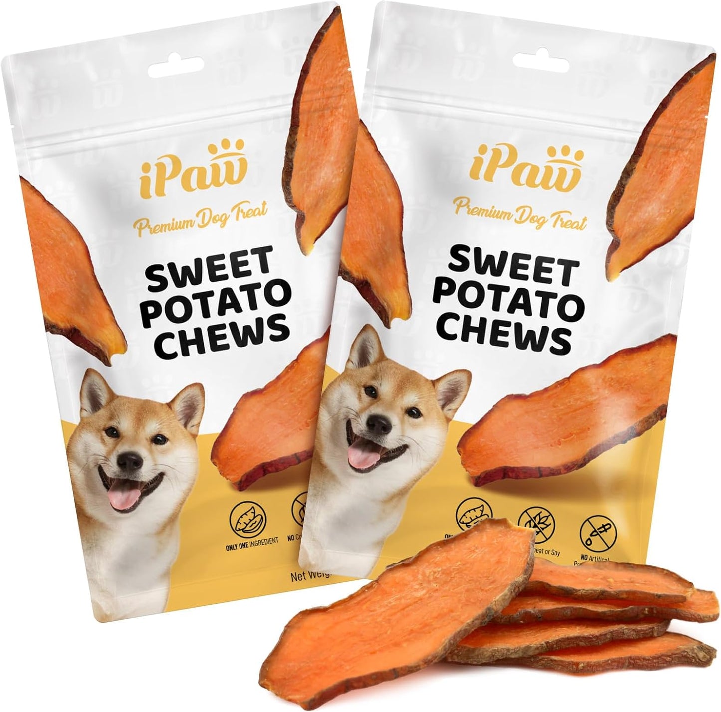 iPaw 犬のおやつ ヒューマングレードさつまいもスライス カミカミ楽しい干し芋おやつ さつまいも 犬用無添加 しつけ ご褒美 100g