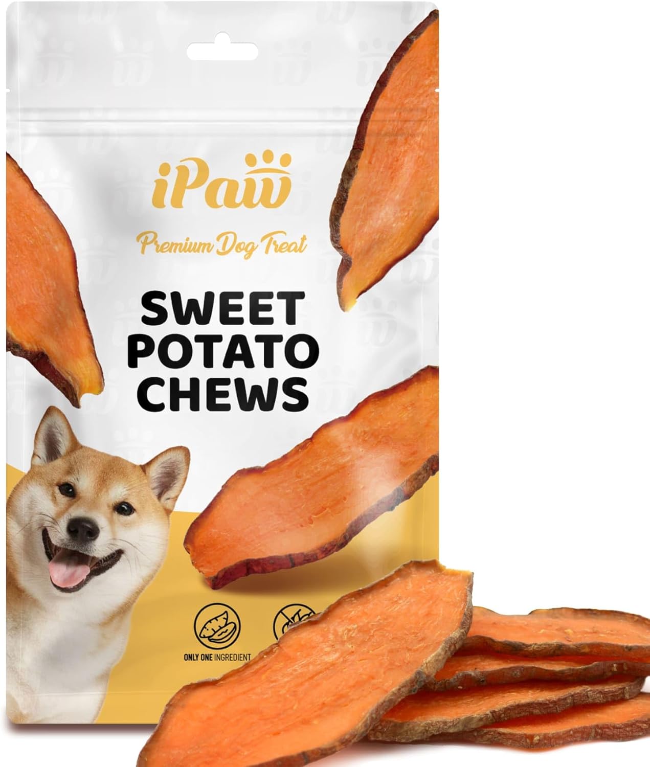 iPaw 犬のおやつ ヒューマングレードさつまいもスライス カミカミ楽しい干し芋おやつ さつまいも 犬用無添加 しつけ ご褒美 100g