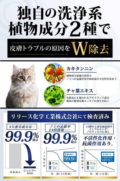 【動物看護師×トリミングサロンと共同開発】 ペット用 オーガニックシャンプー 犬用兼猫用 シャンプー 低刺激 無添加 国産 (500ml 泡タイプ)
