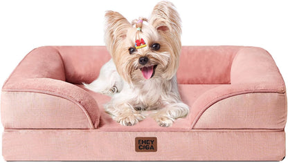 EHEYCIGA 犬 ベッド 冬 ペットベッド 防水 猫 ベッド 洗える 犬用 クッション 高反発 取り外せるカバー 滑り止め オールシーズン 小型犬 中型犬
