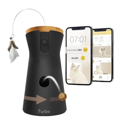 [公式] Furboネコカメラ 360°ビュー プレミア定額パッケージ｜ 150万人愛用のペットカメラブランドから猫専用見守りカメラ 自動給餌器 スマホ対応 留守番 飛び出すおやつ ファーボ サブスク必須