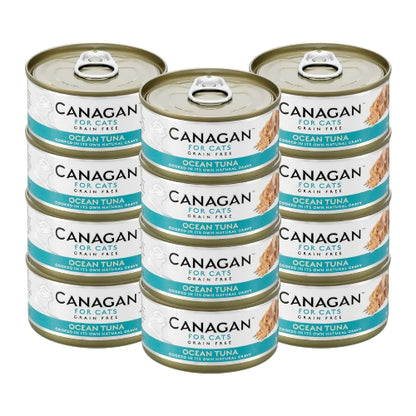 カナガン キャットフード マグロ 缶詰 (75g×12缶) ウェットフード [まとめ買い] 全猫種・全年齢 対応 ウェットタイプ 【着色料・香料不使用 グレインフリー】 CANAGAN 12CNKM