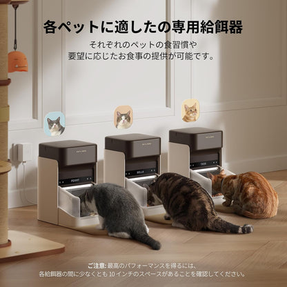 PETLIBRO 自動給餌器 自動えさやり器 餌やり器 食器 RFID ライト付き首輪タグ タグ識別と作動 個別管理 5G Wi-Fi対応 アプリ操作可能 横取り防止 1日食設定可能 猫用 3L容量 ゴールデンウィーク留守対策