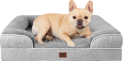 EHEYCIGA 犬 ベッド 冬 ペットベッド 防水 猫 ベッド 洗える 犬用 クッション 高反発 取り外せるカバー 滑り止め オールシーズン 小型犬 中型犬
