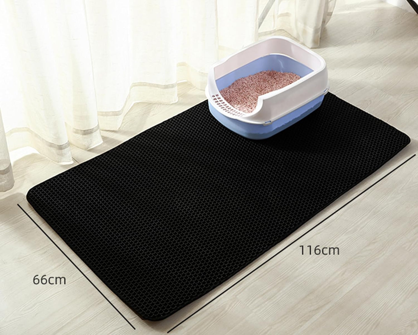 猫用トイレマット 猫砂取りマット116x66CM 複数サイズ 猫マット 猫砂マット 飛び散り防止マット 掃除簡単 EVA 滑り止め 防水 防カビ 臭さ防止 マッサージ式 高耐久