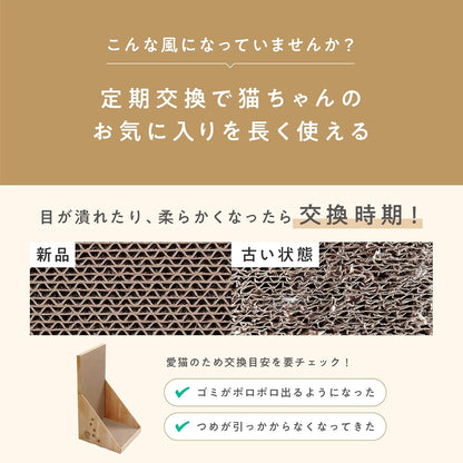 猫壱 爪とぎ バリバリボード ダークブラウン通常