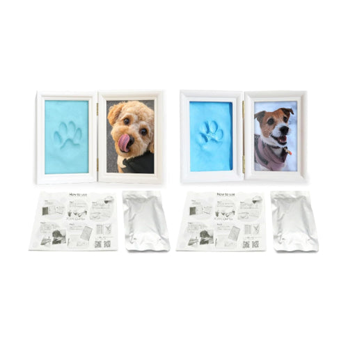 (エスネット) 動物看護士 監修 ペット メモリアル フォト フレーム 写真 立て 幅 23cm 高さ 15cm 手形 足型 粘土 付き SN-285-PF