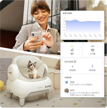 Neakasa M1 Plus Lite 全自動猫トイレ｜オープン設計 自動清掃｜大容量・アプリ管理｜密閉消臭・静音設計｜多頭飼い対応