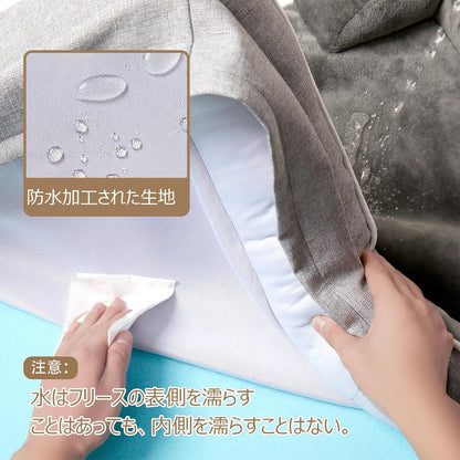 EHEYCIGA 犬 ベッド 冬 ペットベッド 防水 猫 ベッド 洗える 犬用 クッション 高反発 取り外せるカバー 滑り止め オールシーズン 小型犬 中型犬