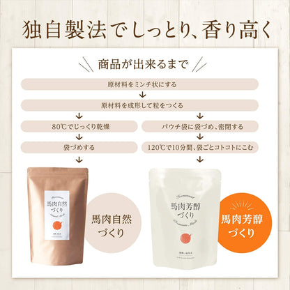 健康いぬ生活 国産 無添加 馬肉芳醇づくり 400g (80g×5袋) 水分 多め ドッグフード 馬肉 犬 小粒 全犬種 全年齢 低脂肪 香料 着色料 保存料 不使用 ヒューマングレード