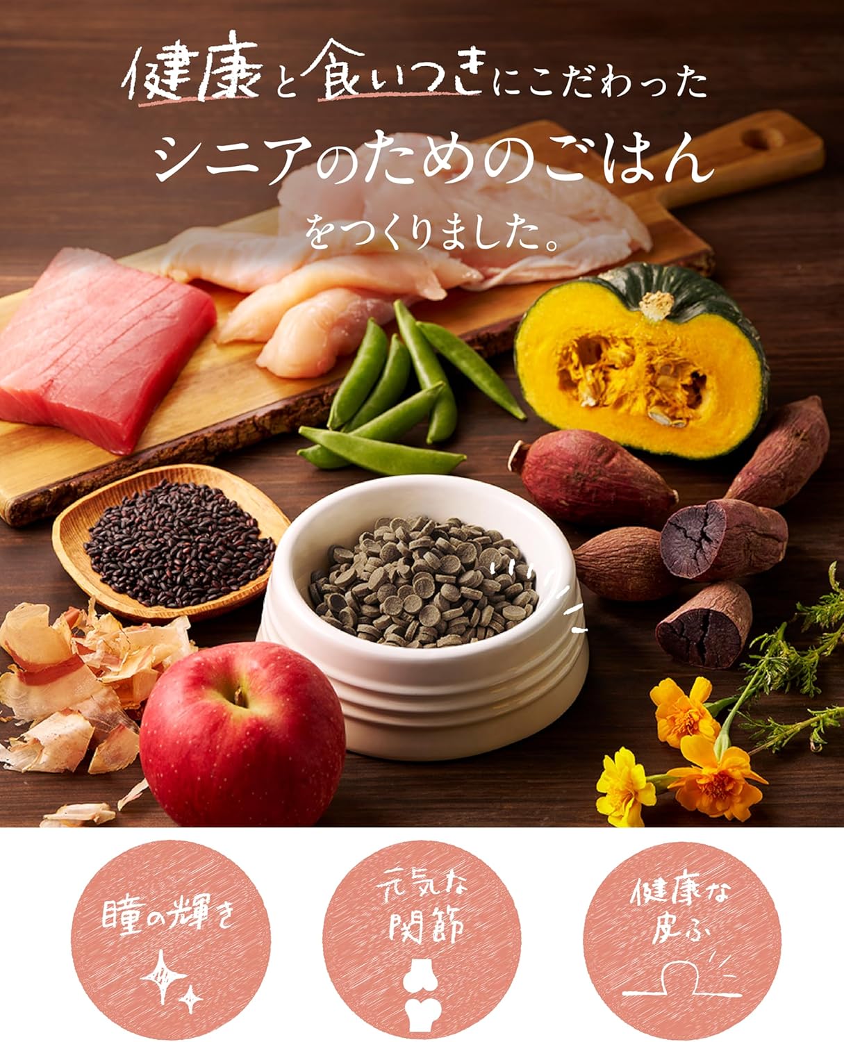 コノコトトモニ シニアのための このこのごはん （ シニア ドッグフード 機能性 / 1kg ） 犬の餌 全犬種 [ 国産 無添加 厳選自然素材 ] ペットフード ドライ ドックフード 小型/中型/大型犬 子犬 小麦グルテンフリー 低カロリー このこの御飯 (1袋)
