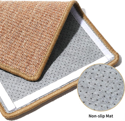 FUKUMARU 猫用スクラッチャーマット、サイズ40CM * 60CM、猫用爪とぎマット、猫、猫用、爪とぎ、マット、高密度 天然サイザル麻製、猫用おもちゃ、おもちゃ 、家具やソファの保護に