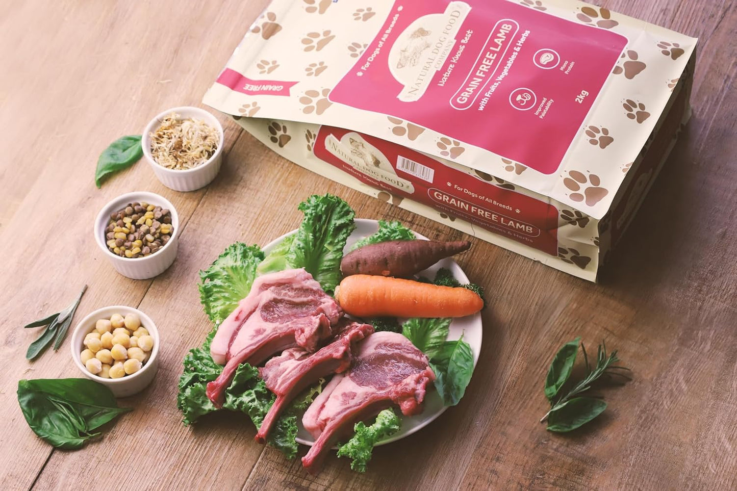 アランズ ナチュラル ドッグフード ラム (2kg) 全犬種・全年齢対応 【着色料・香料不使用 原材料9種 加水分解タンパク アレルギー配慮 】NDF