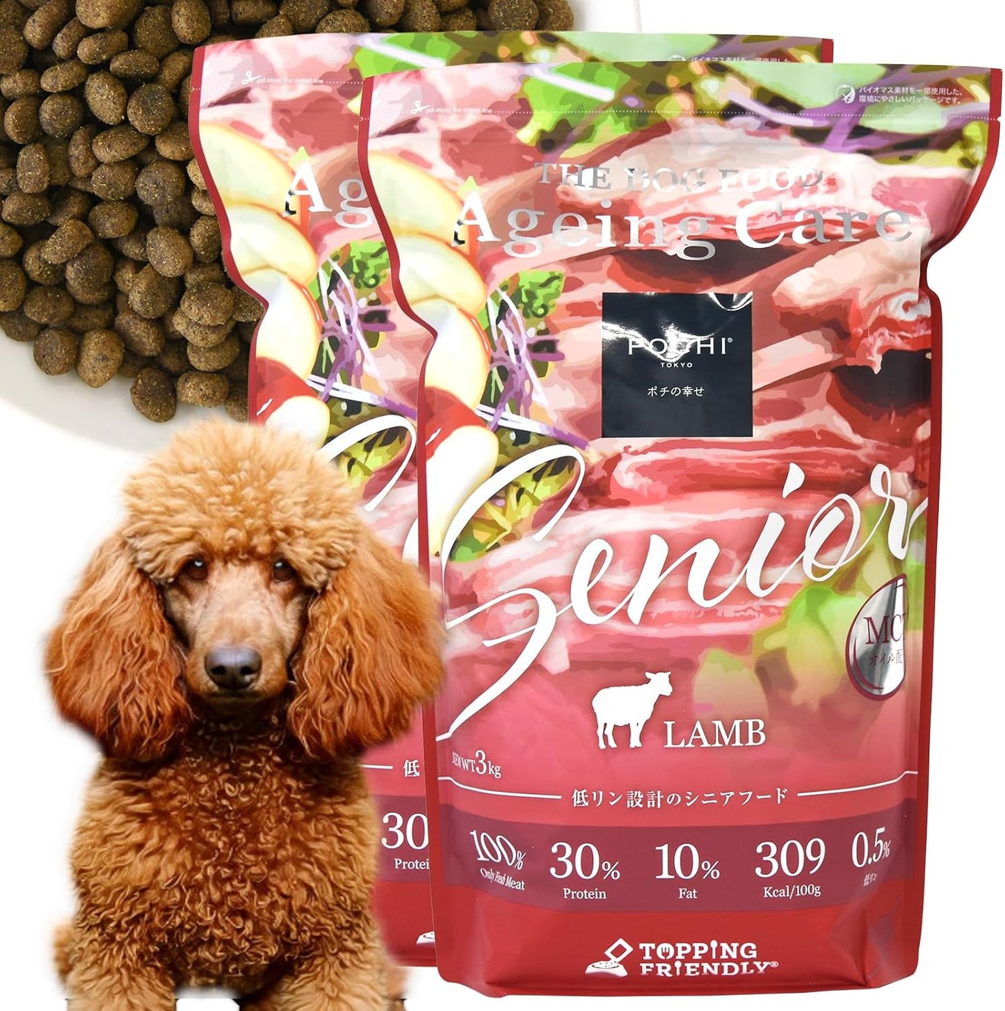 POCHI ザ・ドッグフード エイジングケア シニア ラム 1kg ポチ グレインフリー 低脂肪