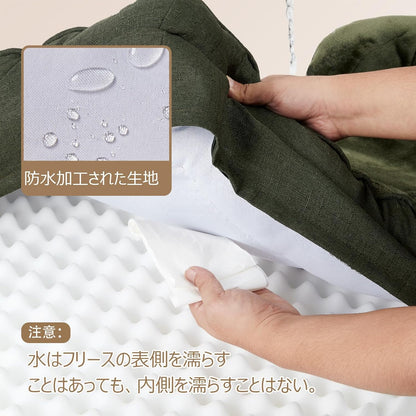 EHEYCIGA 犬 ベッド 冬 ペットベッド 防水 猫 ベッド 洗える 犬用 クッション 高反発 取り外せるカバー 滑り止め オールシーズン 小型犬 中型犬
