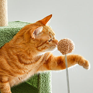 Mwpo キャットタワー クリスマス限定 キャットタワー シンプル 大きいハンモック キャットランド 据え置き スリム設計 ベッド 人気 多頭飼い (高さ162cm) 麻紐 130H