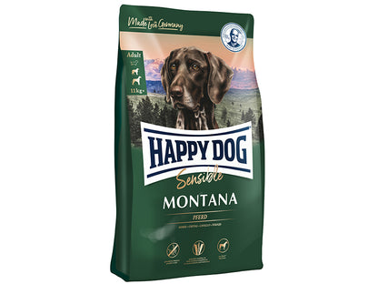 ハッピードッグ 中型犬・大型犬 成犬〜シニア用 スキンケア （馬肉） 4kg ドライドッグフード ドイツ産 ヒューマングレード 無添加 HAPPY DOG グレインフリー センシブル モンタナ